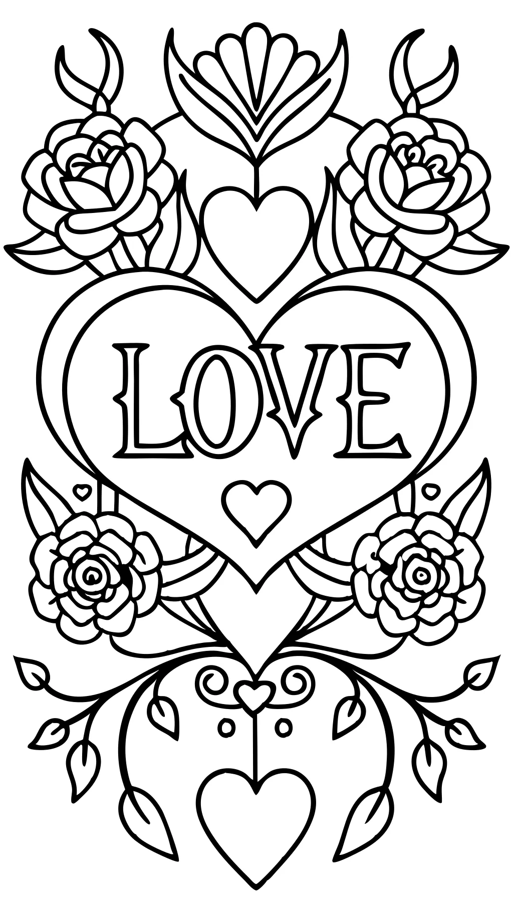 coloring pages for adults love